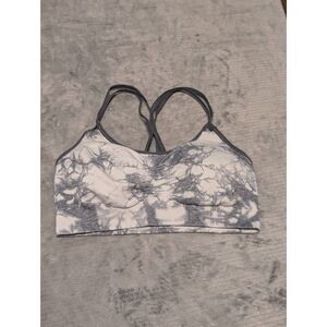 C9 by Champion White Gray Tie Dye Seamless Sports Bra Size L